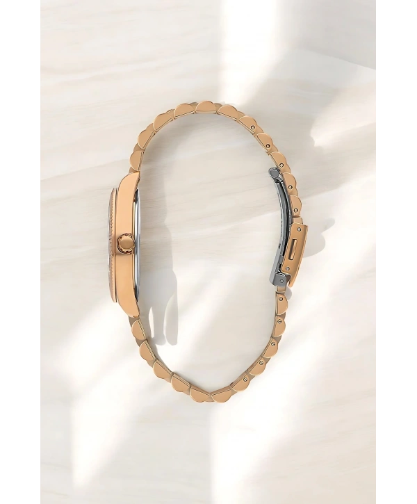 Rose Gold Renk Çelik Kordon&kasa Kadın Kol Saati Bileklik Hediyeli Sdlc008