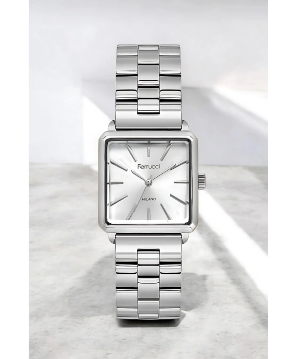 Ferrucci Kadın Kol Saati - Çelik Kordon & Şık Tasarım, 2 Yıl Garanti Gümüş-beyaz Sdfer150