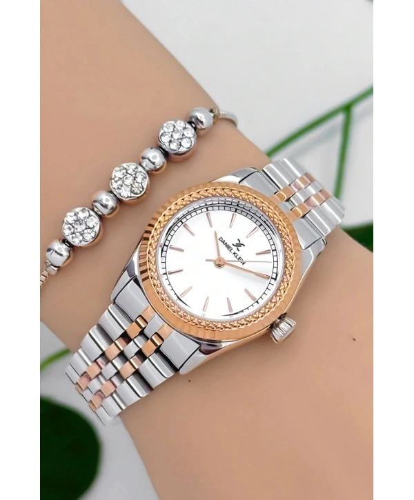Kadın Kol Saati Rose-gümüş Renk Çelik Kordon&kasa Sddk091