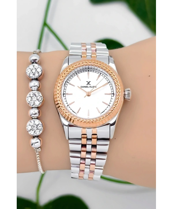 Kadın Kol Saati Rose-gümüş Renk Çelik Kordon&kasa Sddk091