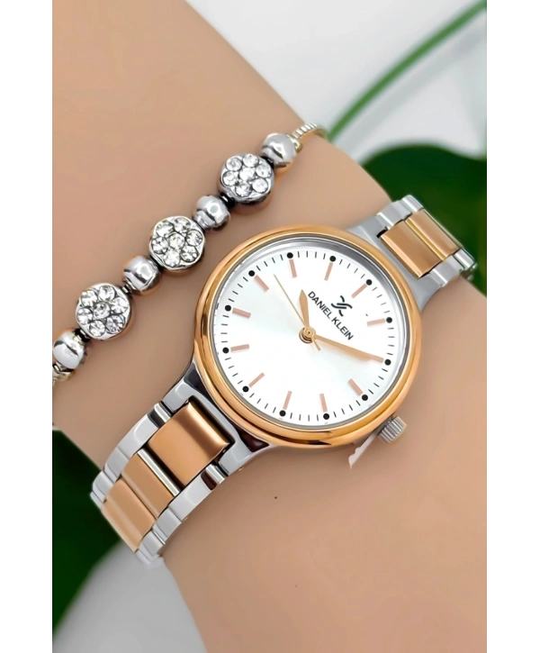 Kadın Kol Saati Rose-gümüş Renk Çelik Kordon&kasa Sddk094