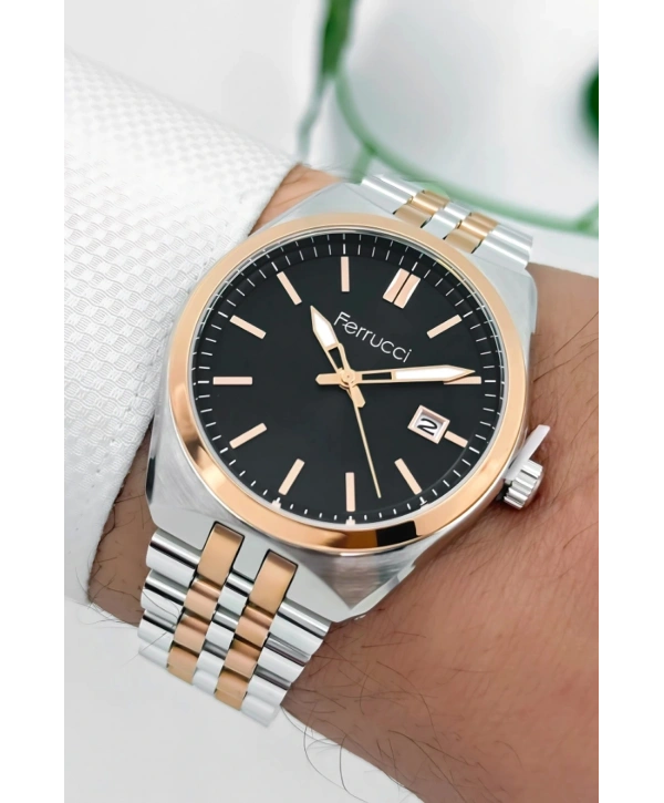 Erkek Kol Saati, Çelik Kordon & Özel Tasarım, 3atm Suya Dayanıklı Gümüş-rose Sdfer159