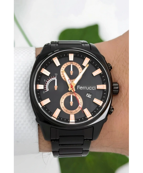 3atm Suya Dayanıklı Erkek Kol Saati, Çelik Kordon & Özel Tasarım, Siyah Sdfer160