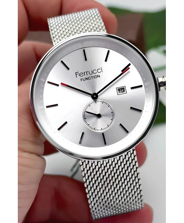 3atm Suya Dayanıklı Erkek Kol Saati, Çelik Kordon & Özel Tasarım, Gümüş Sdfer161