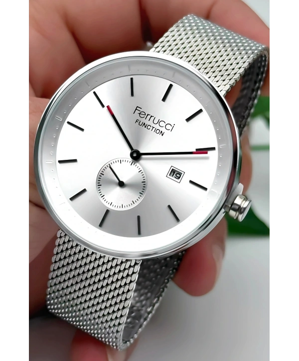 3atm Suya Dayanıklı Erkek Kol Saati, Çelik Kordon & Özel Tasarım, Gümüş Sdfer161