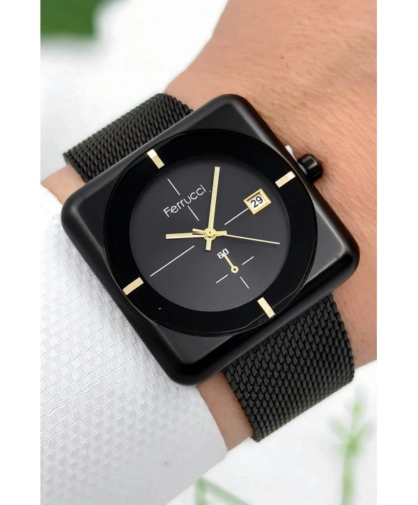 Çelik Kordon & Özel Tasarım, 3atm Suya Dayanıklı Erkek Kol Saati, Siyah Sdfer162