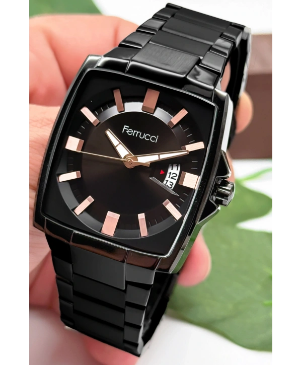 Erkek Kol Saati, Çelik Kordon & Özel Tasarım, 3atm Suya Dayanıklı Siyah Sdfer163