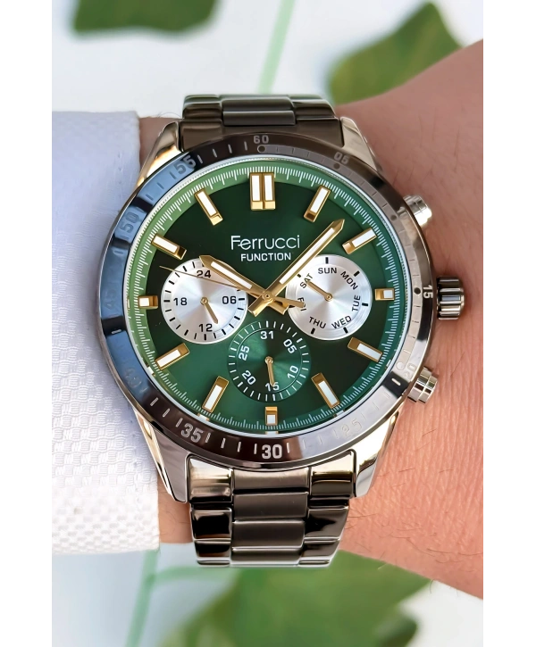 Function Erkek Kol Saati, Çelik Kordon 3atm Suya Dayanıklı Füme Sdfer167