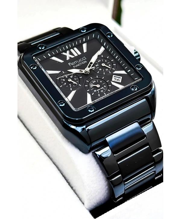 Function Erkek Kol Saati, Çelik Kordon 3atm Suya Dayanıklı Lacivert Sdfer168