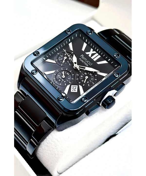 Function Erkek Kol Saati, Çelik Kordon 3atm Suya Dayanıklı Lacivert Sdfer168