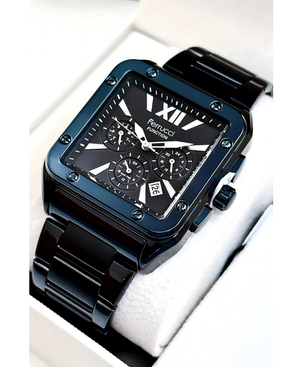 Function Erkek Kol Saati, Çelik Kordon 3atm Suya Dayanıklı Lacivert Sdfer168