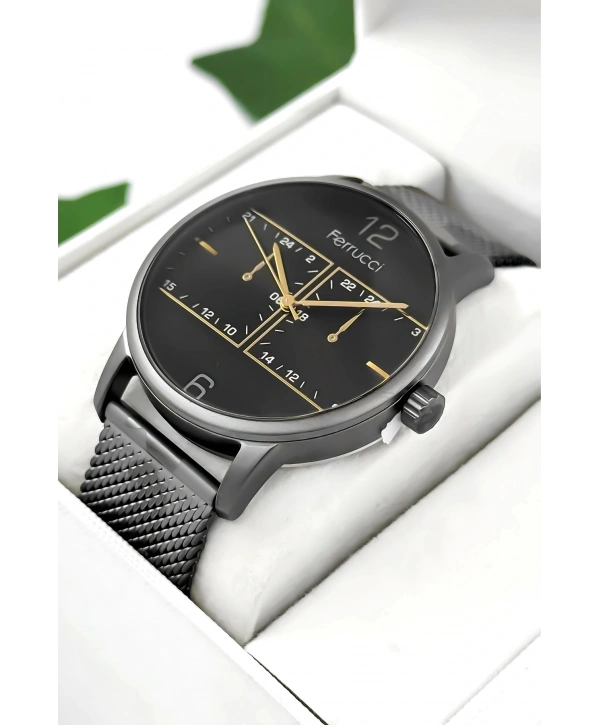 Erkek Kol Saati Çelik Kordon Kamuflaj Bileklik Hediyeli 3atm Sdfer173