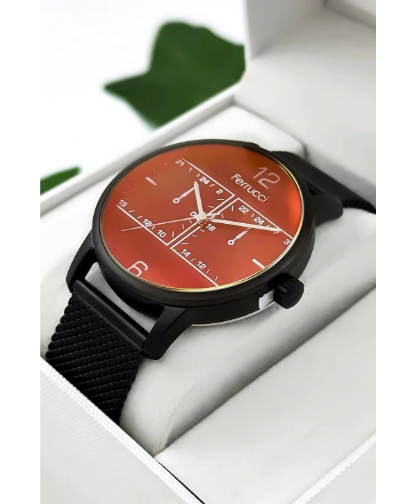 Erkek Kol Saati Çelik Kordon Siyah Bileklik Hediyeli 3atm Sdfer173