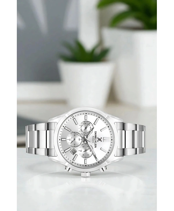 Exclusive Erkek Kol Saati Çelik Kordon&Kasa Gümüş-Beyaz sddk098