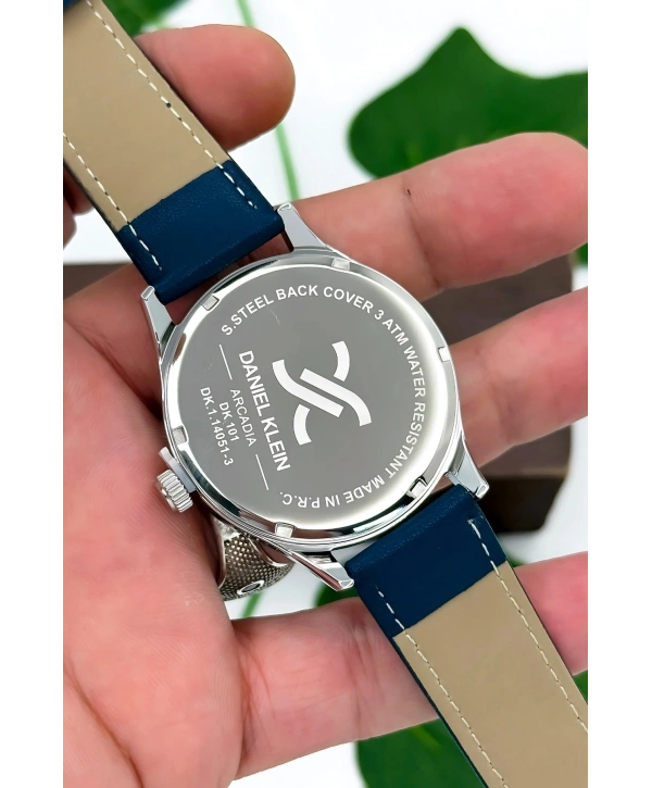 Deri Kordon Takvimli Erkek Kol Saati Lacivert sddk101