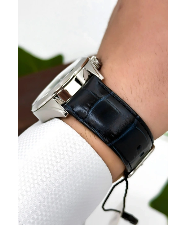 Daniel Klein Deri Kordon Çelik Kasa Otomatik Mekanizma Erkek Kol Saati Lacivert sddk104