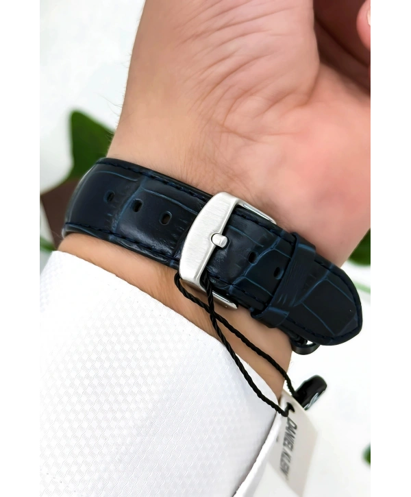 Daniel Klein Deri Kordon Çelik Kasa Otomatik Mekanizma Erkek Kol Saati Lacivert sddk104