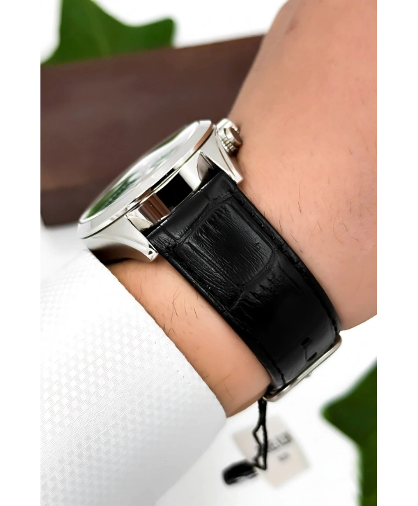 Daniel Klein Deri Kordon Çelik Kasa Otomatik Mekanizma Erkek Kol Saati Siyah sddk104