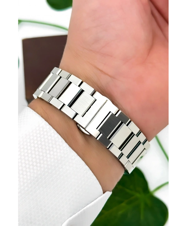 Daniel Klein Çelik Kordon Çelik Kasa Otomatik Mekanizma Erkek Kol Saati Gümüş-Mavi sddk105