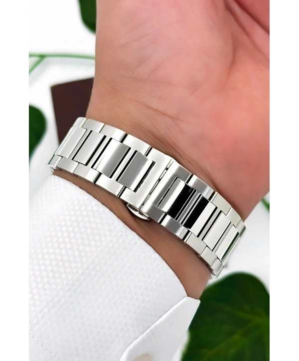 Daniel Klein Çelik Kordon Çelik Kasa Otomatik Mekanizma Erkek Kol Saati Gümüş-Siyah sddk106