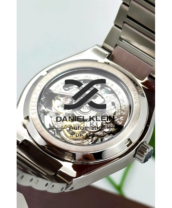 Daniel Klein Çelik Kordon Çelik Kasa Otomatik Mekanizma Erkek Kol Saati Gümüş-Siyah sddk106