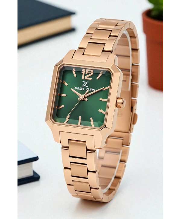 Çelik Kordon&Kasa Kadın Kol Saati+Bileklik Hediyeli Rose sddk110