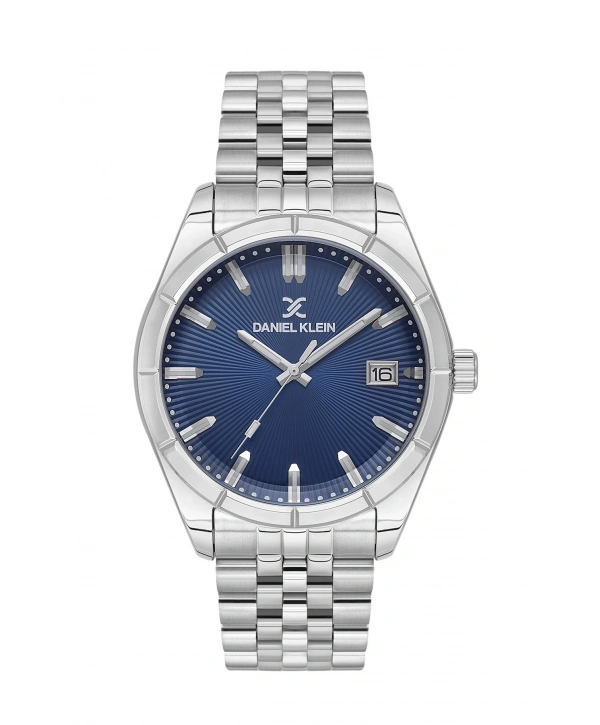Daniel Klein Takvimli Erkek Kol Saati Çelik Kasa&Kordon Bileklik Gümüş-Mavi sddk112