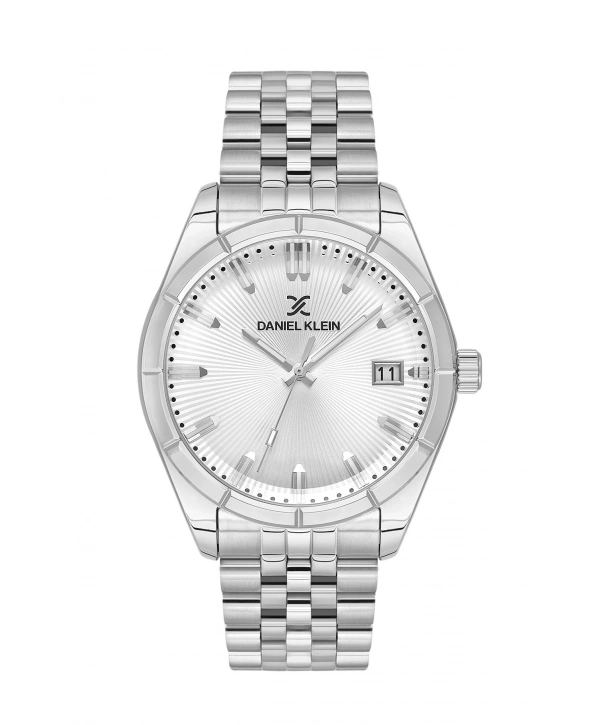 Daniel Klein Takvimli Erkek Kol Saati Çelik Kasa&Kordon Bileklik Gümüş-Beyaz sddk112