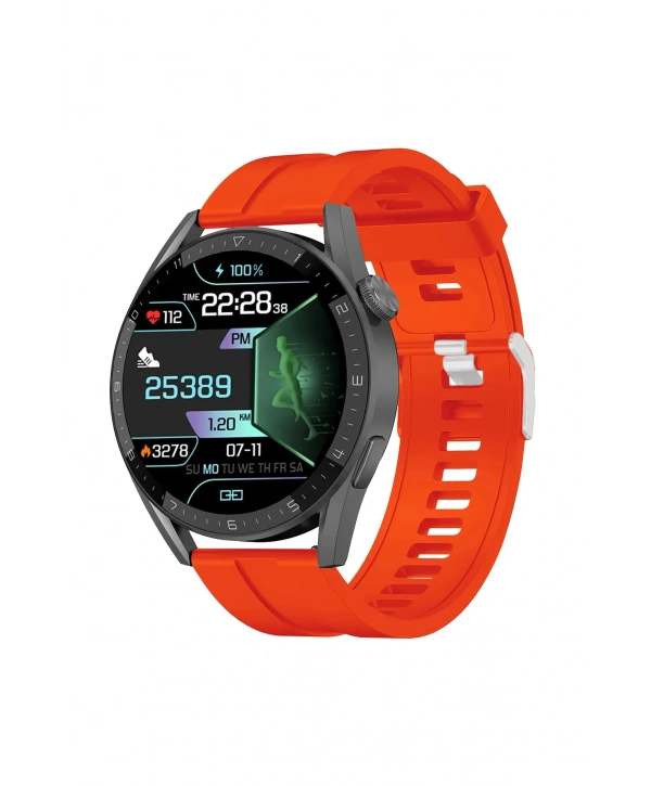 Akıllı Kol Saati Yuvarlak Alüminyum Kasa Sesli Görüşme Özellikli 46mm Ip67 Su Geçirmez