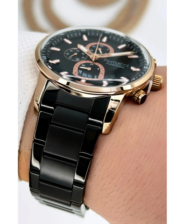 Function Aktif Siyah Renk Çelik Kordon Erkek Kol Saati Sdfer064