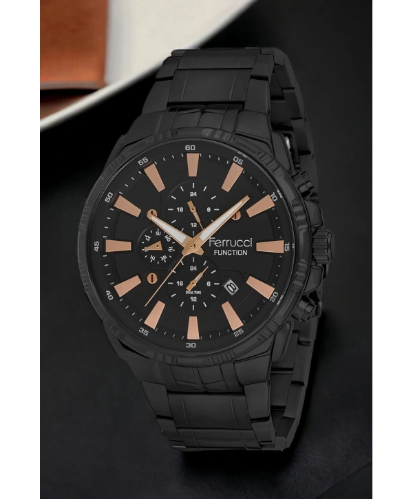 Fcf.13144fm.01 Siyah-rose Function Aktif 3 Atm Erkek Kol Saati Bileklik Sdfer113