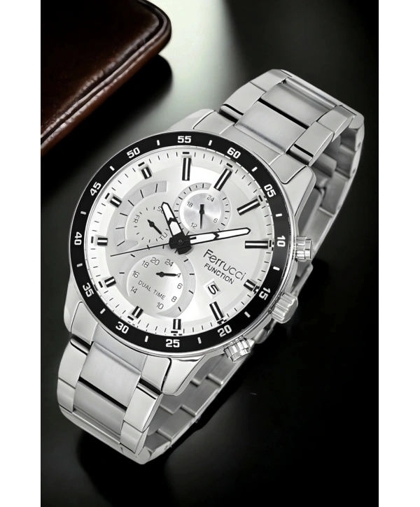 Function Erkek Kol Saati Fcf.13568fm.01 Gümüş-beyaz Renk Bileklik Hediye Sdfer125