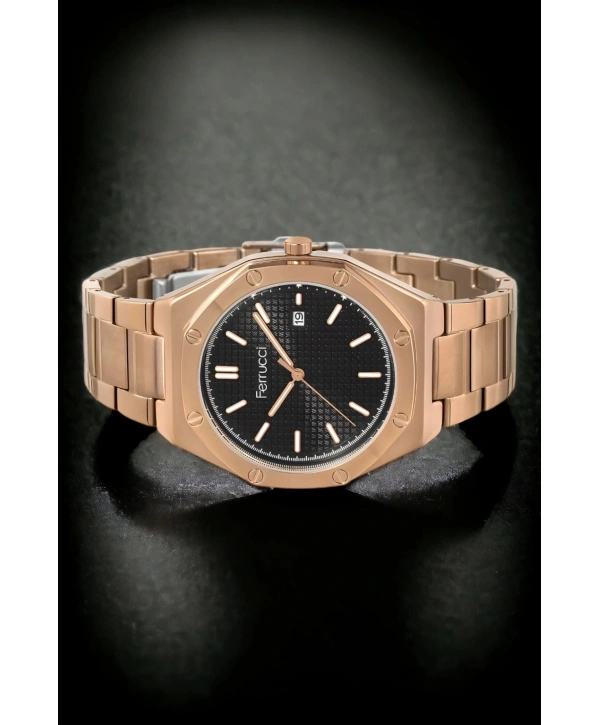 Takvimli Erkek Kol Saati+Bileklik FC.12715TM.05 Rose Renk sdfer127