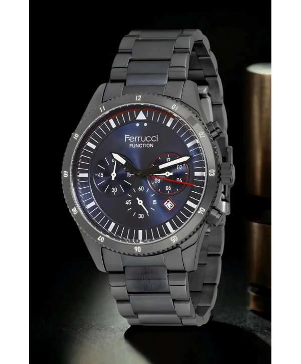 Function, 3atm, Füme-mavi Renk Erkek Kol Saati, Fc.13907tm.05 Sdfer133