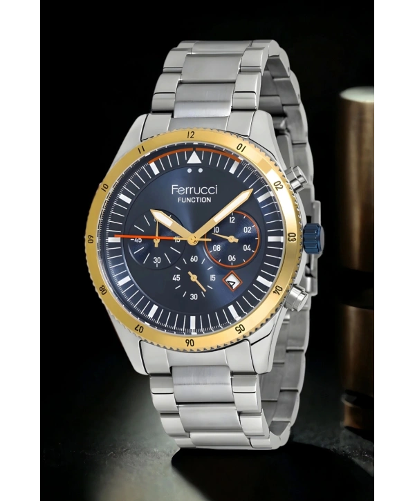 Function, 3atm, Gümüş-gold Renk Erkek Kol Saati, Fc.13907tm.04 Sdfer133