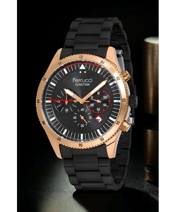 Function, 3atm, Siyah-rose Renk Erkek Kol Saati, Fc.13907tm.02 Sdfer133