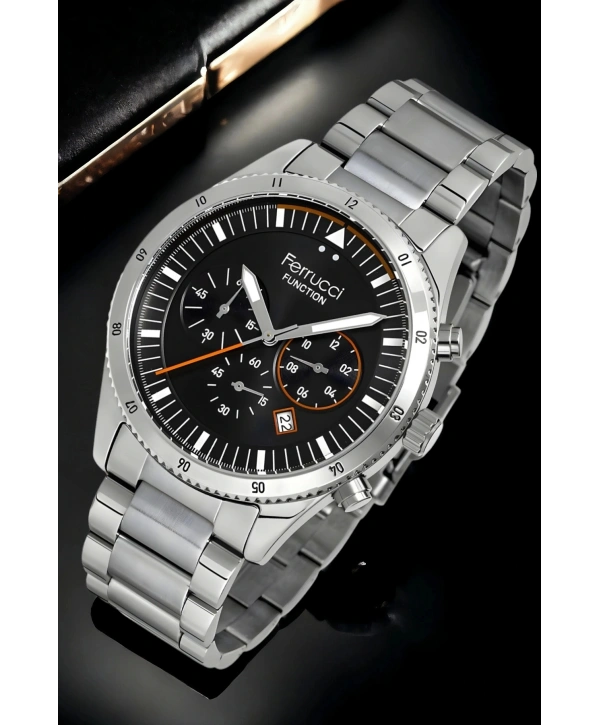 Function, 3atm, Gümüş-siyah Renk Erkek Kol Saati, Fc.13907tm.01 Sdfer133