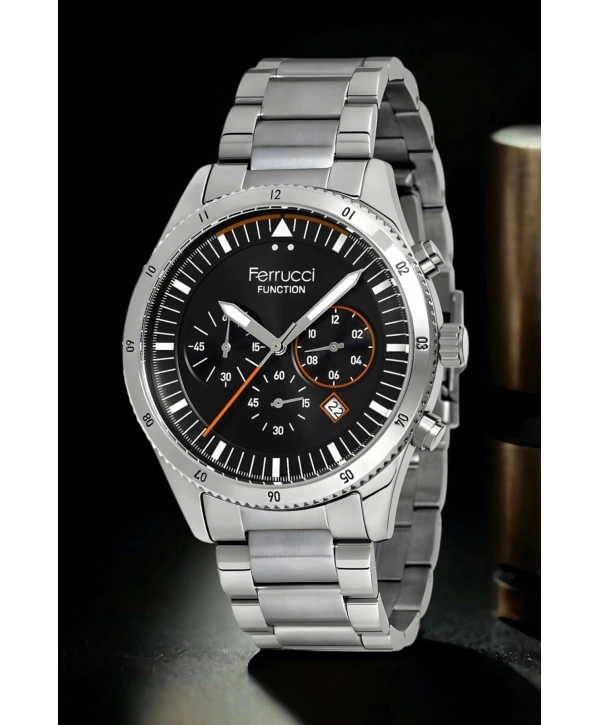 Function, 3atm, Gümüş-siyah Renk Erkek Kol Saati, Fc.13907tm.01 Sdfer133