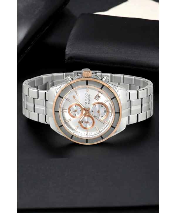 Function, 3atm, Gümüş-rose Renk Erkek Kol Saati, Fcf.13674fm.03 Sdfer134