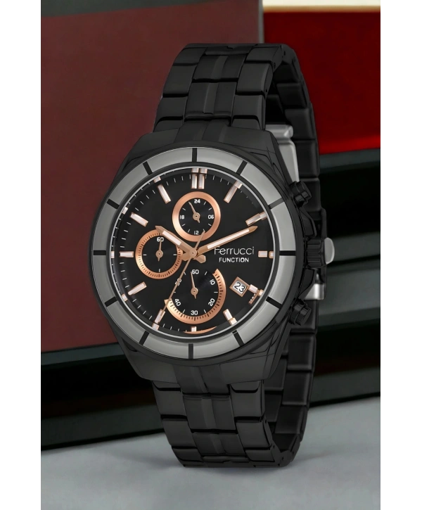Function, 3atm, Siyah-rose Renk Erkek Kol Saati, Fcf.13674fm.01 Sdfer134