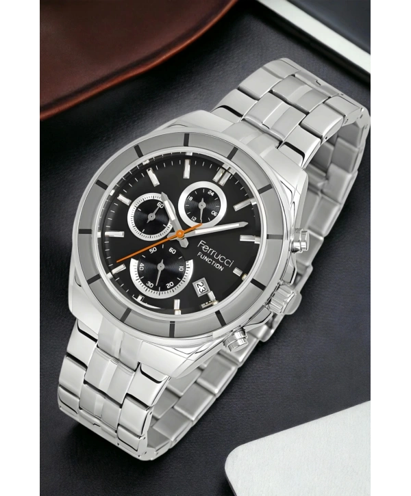 Function, 3atm, Gümüş-siyah Renk Erkek Kol Saati, Fcf.13674fm.02 Sdfer134