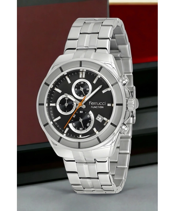 Function, 3atm, Gümüş-siyah Renk Erkek Kol Saati, Fcf.13674fm.02 Sdfer134