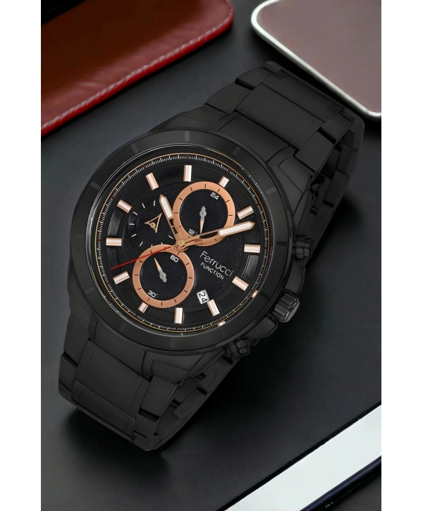 Function, 3atm, Siyah-rose Renk Erkek Kol Saati, Fcf.12609fm.04 Sdfer135