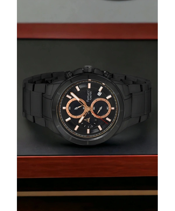 Function, 3atm, Siyah-rose Renk Erkek Kol Saati, Fcf.12609fm.04 Sdfer135