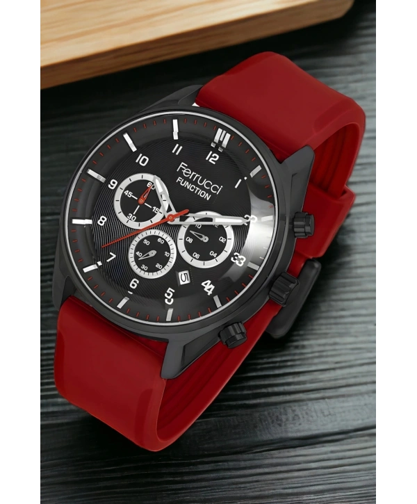 Function, 3atm, Kırmızı-siyah Renk Erkek Kol Saati, Fc.14100ts.04 Sdfer136