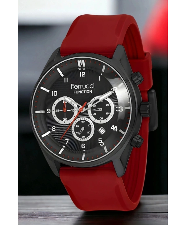 Function, 3atm, Kırmızı-siyah Renk Erkek Kol Saati, Fc.14100ts.04 Sdfer136