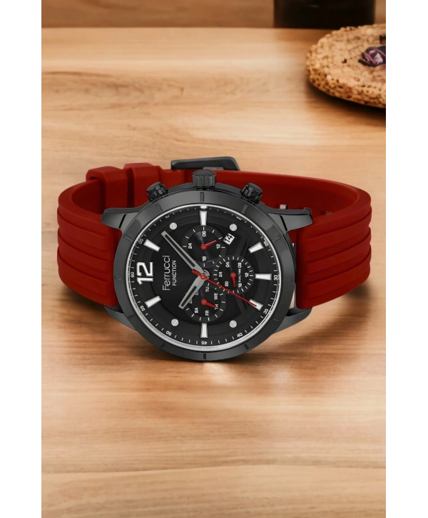 Function, 3atm, Kırmızı Renk Erkek Kol Saati, Fcf.13568fs.04 Sdfer137
