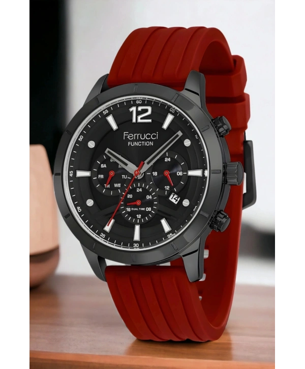 Function, 3atm, Kırmızı Renk Erkek Kol Saati, Fcf.13568fs.04 Sdfer137
