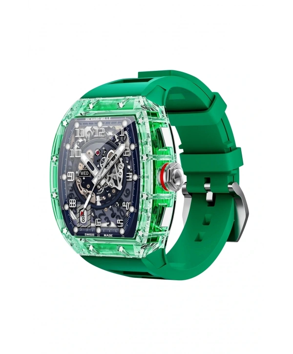 Jg.polo Club Yeşil Renk Darbeye Dayanıklı Akıllı Saat: 2,2 Inç Ekran, Sesli Görüşme Ve Siri Asistan