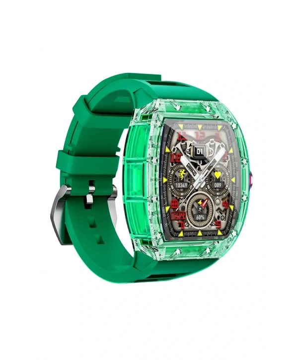 Jg.polo Club Yeşil Renk Darbeye Dayanıklı Akıllı Saat: 2,2 Inç Ekran, Sesli Görüşme Ve Siri Asistan